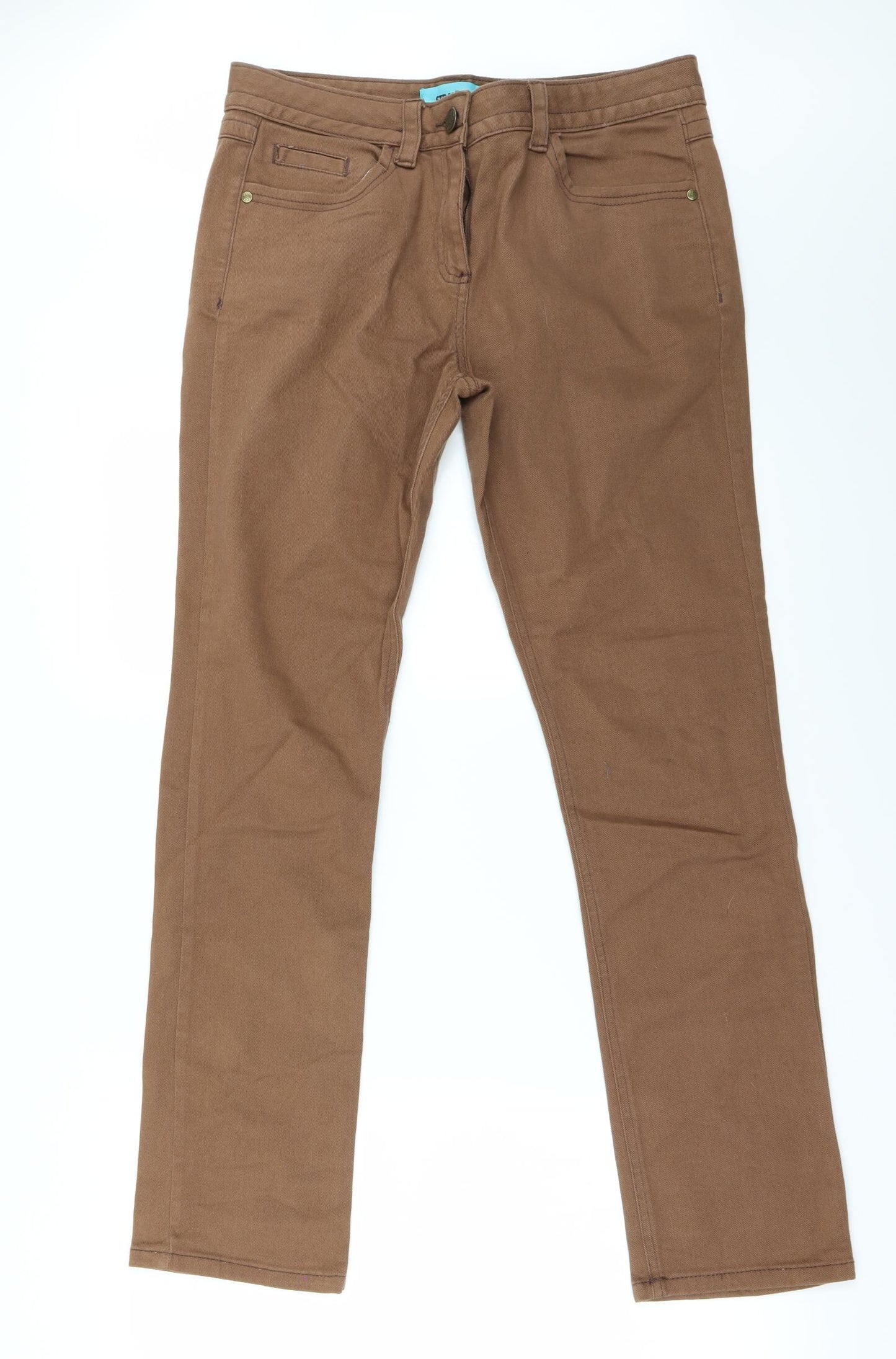 George Womens Brown   Straight Jeans Size 12 L30 in