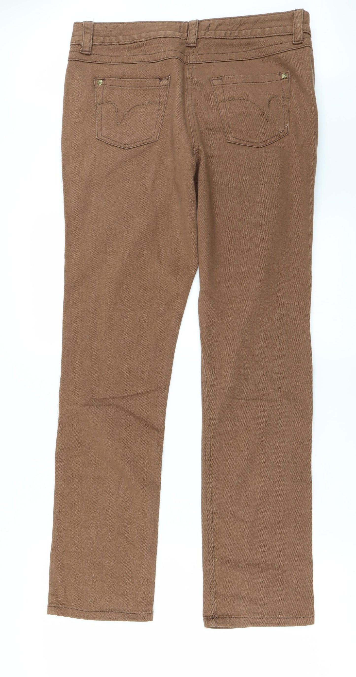 George Womens Brown   Straight Jeans Size 12 L30 in