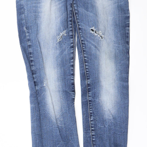 Preworn Womens Blue   Straight Jeans Size L L25 in