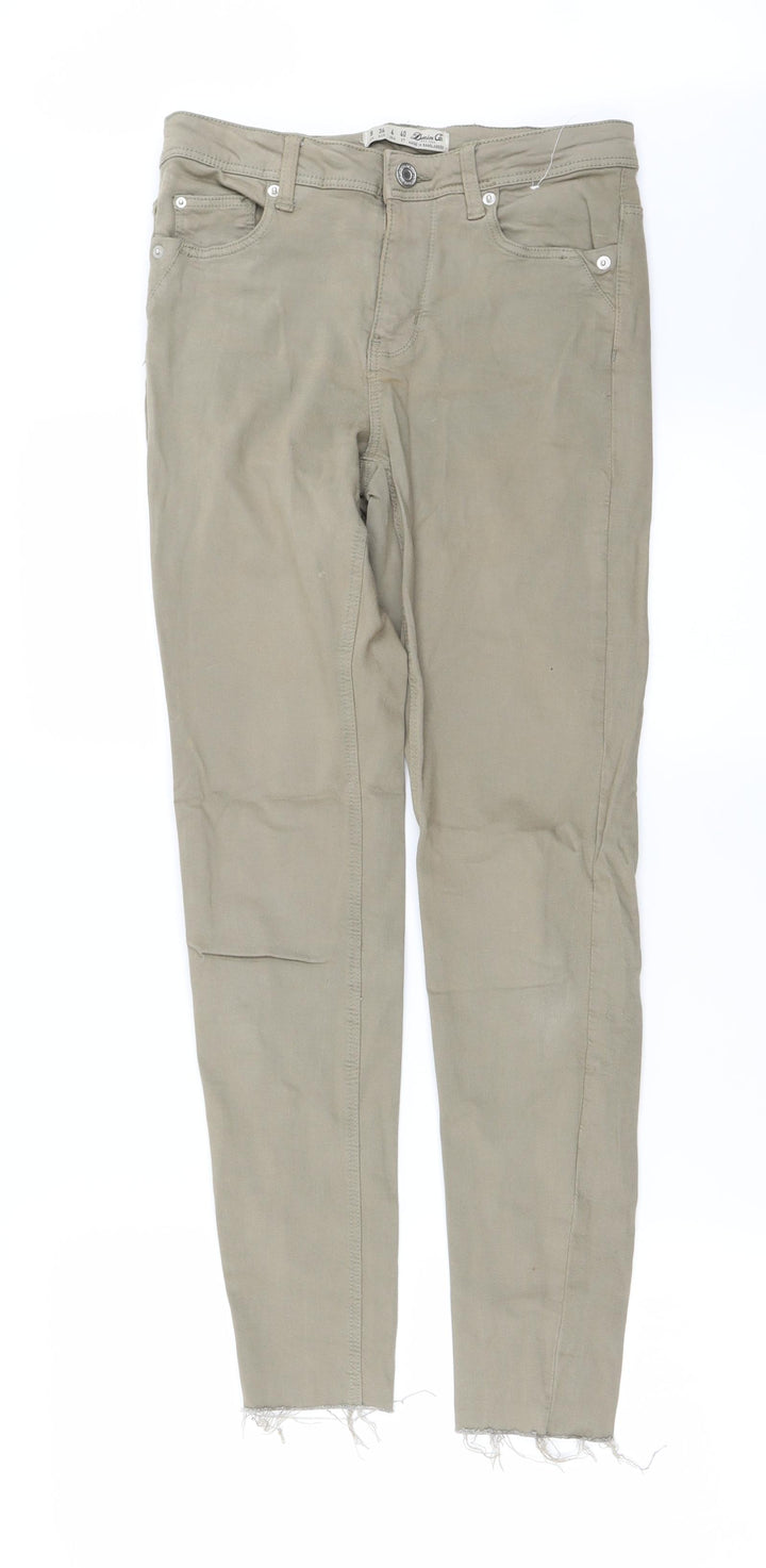 denim co Womens Beige Skinny Jeans Size 8 L25 in