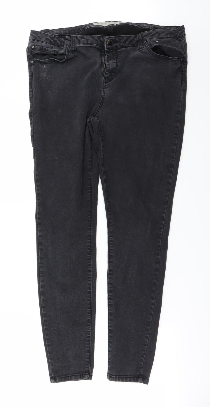 denim co Womens Black Straight Jeans Size 18 L27 in