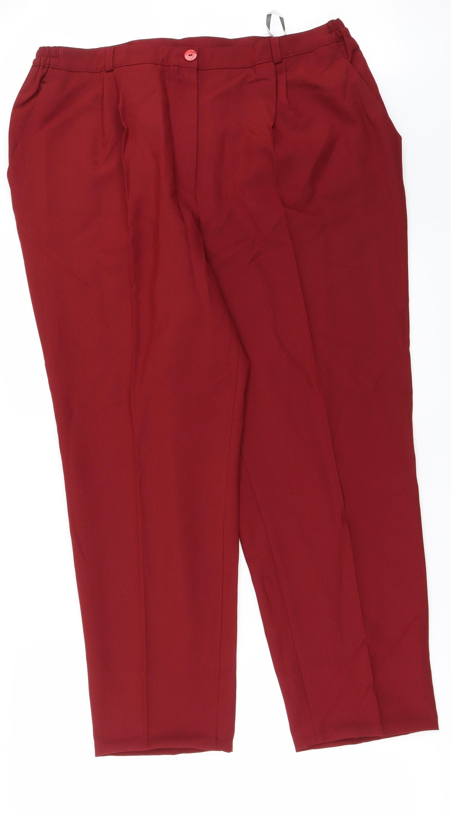 Preworn Womens Red   Trousers  Size 20 L24 in