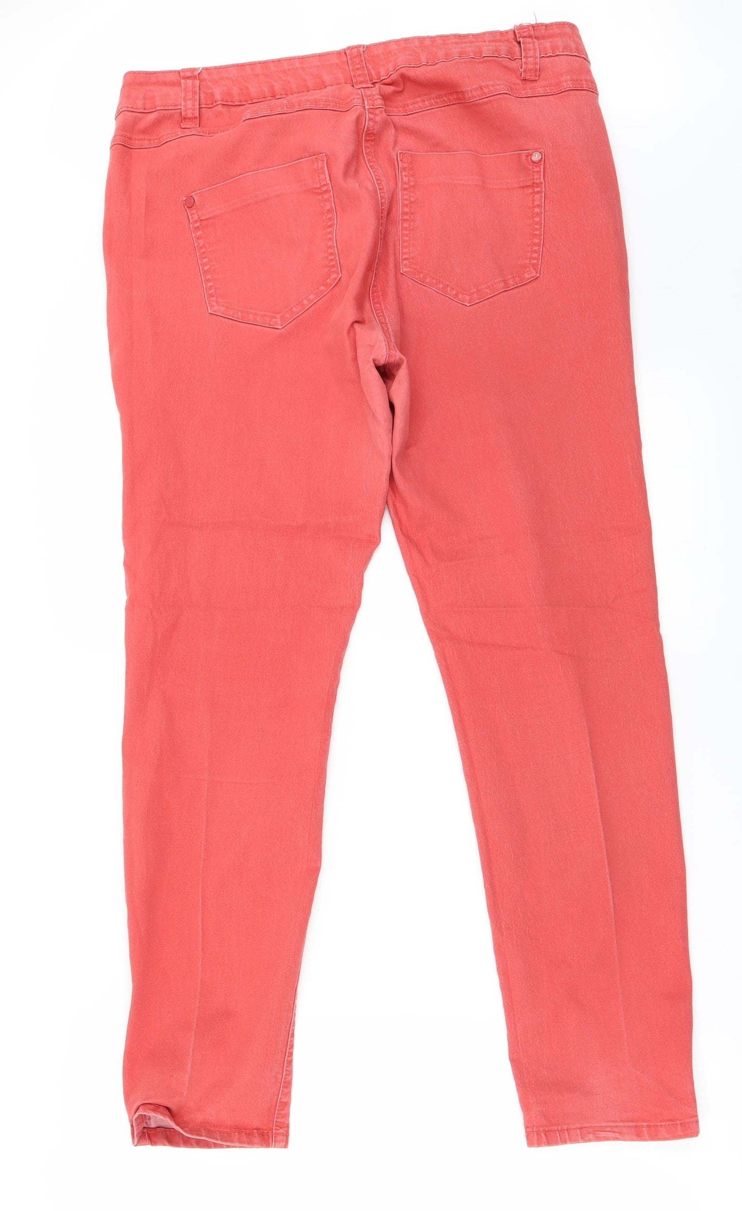 TU Womens Red   Straight Jeans Size 18 L25 in