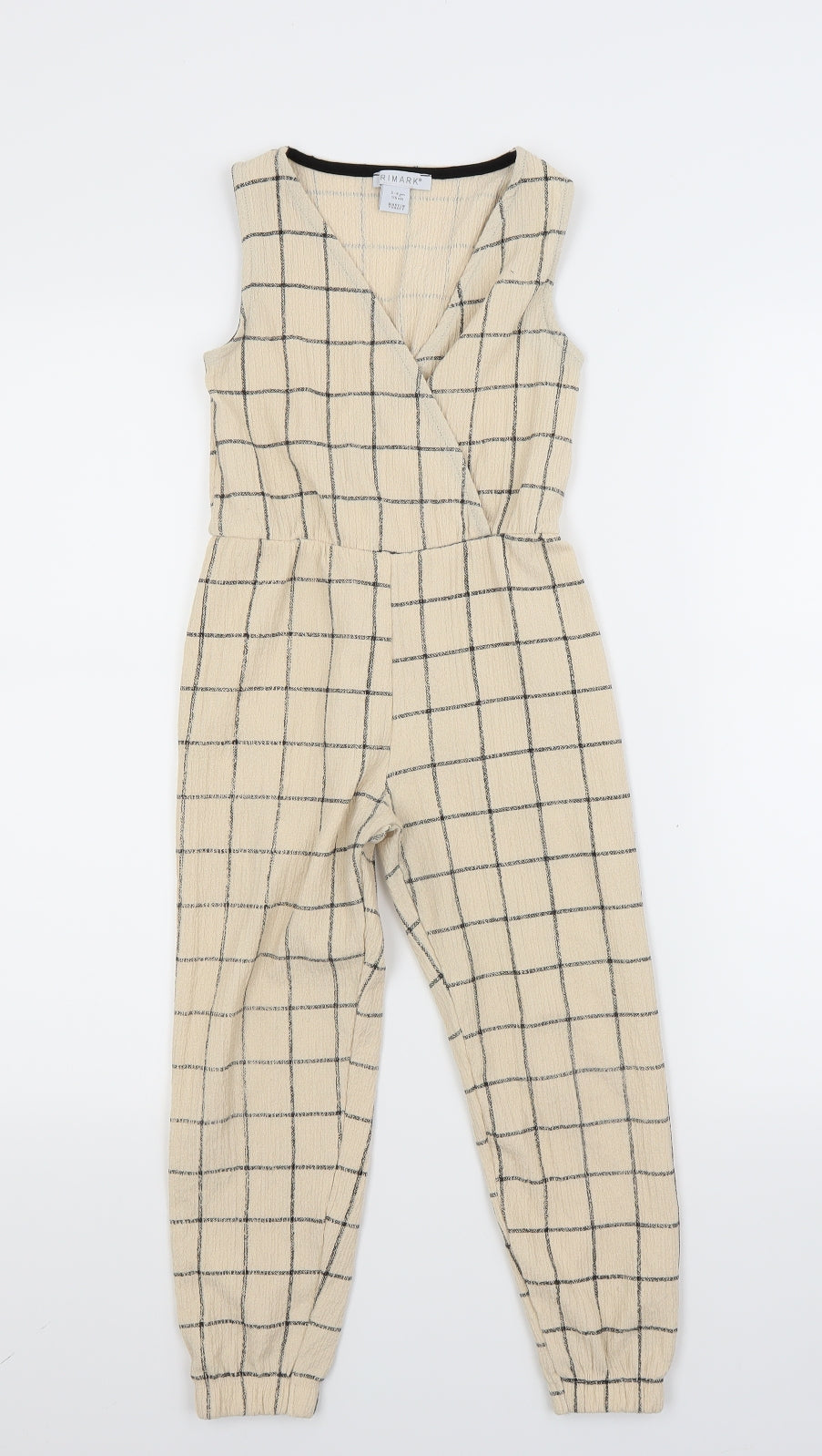 Primark Girls Brown Check  Trousers One-Piece Size 5-6 Years