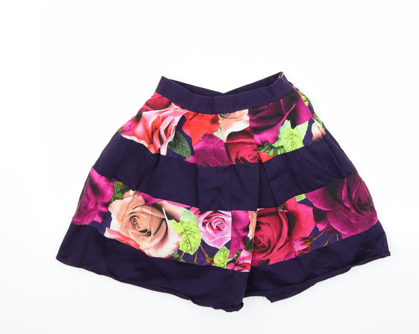 Ted Baker Girls Blue Floral  Flare Skirt Size 13 Years