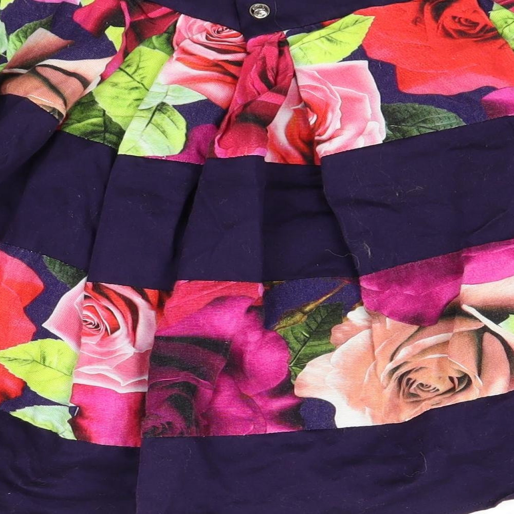 Ted Baker Girls Blue Floral  Flare Skirt Size 13 Years