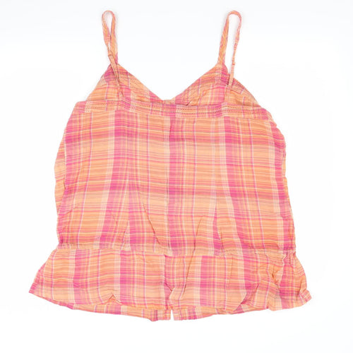 TU Womens Orange Check  Camisole Blouse Size 20