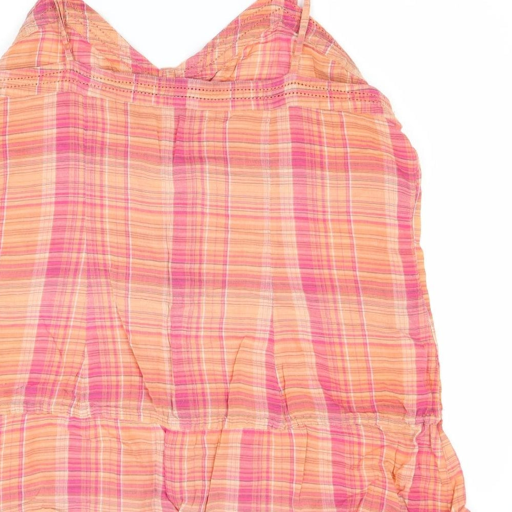TU Womens Orange Check  Camisole Blouse Size 20