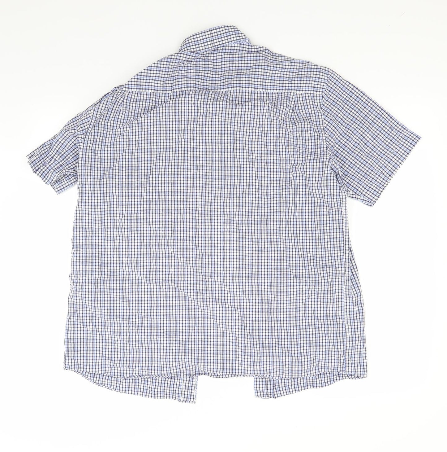 Blue Harbour Mens Blue Check   Button-Up Size M
