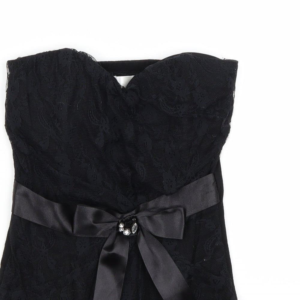 Internacionale Womens Black   Cropped Blouse Size 8