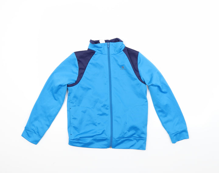 DOMYOS Boys Blue Full Zip Sweatshirt Size 10 Years