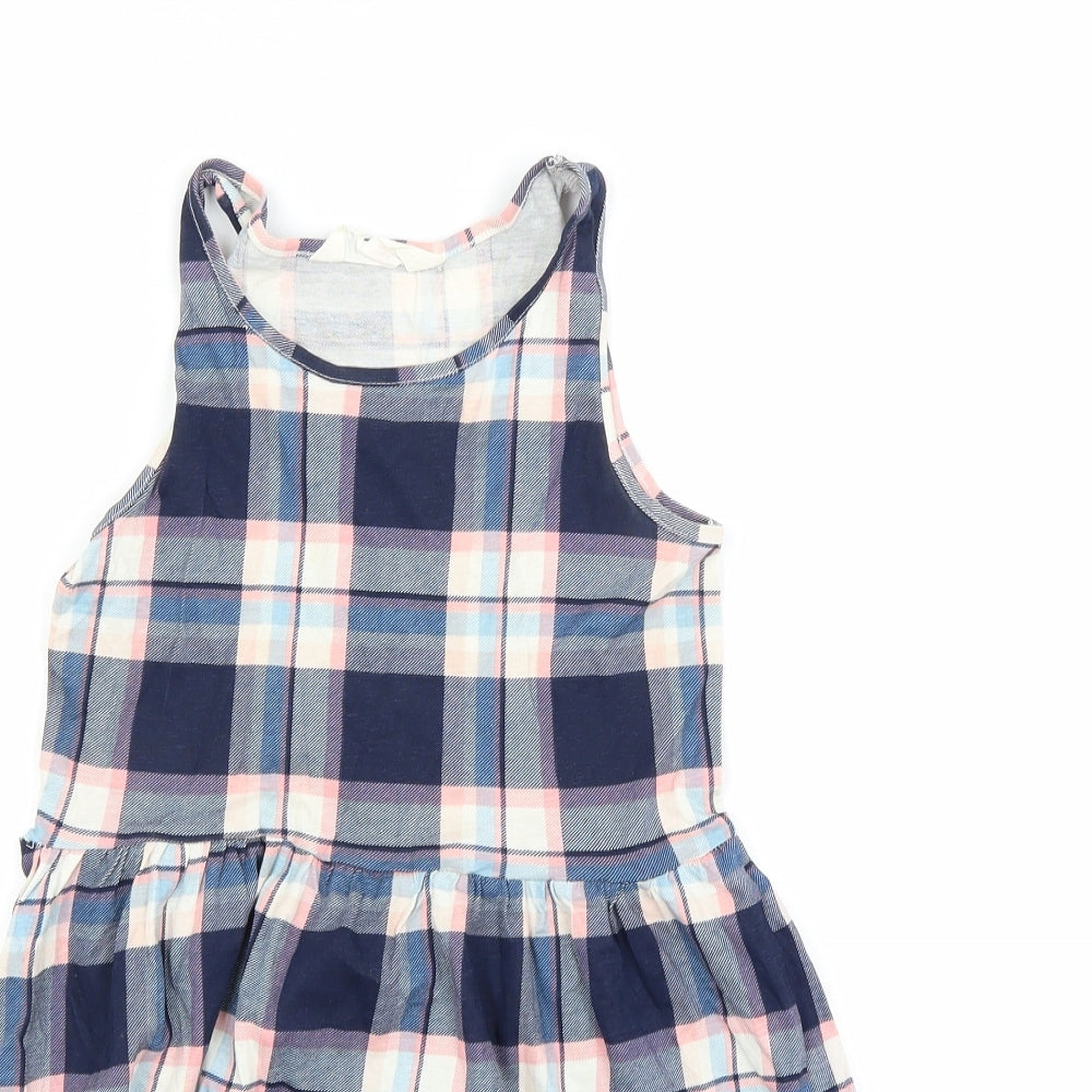 H&M Girls Blue Check  A-Line  Size 9-10 Years
