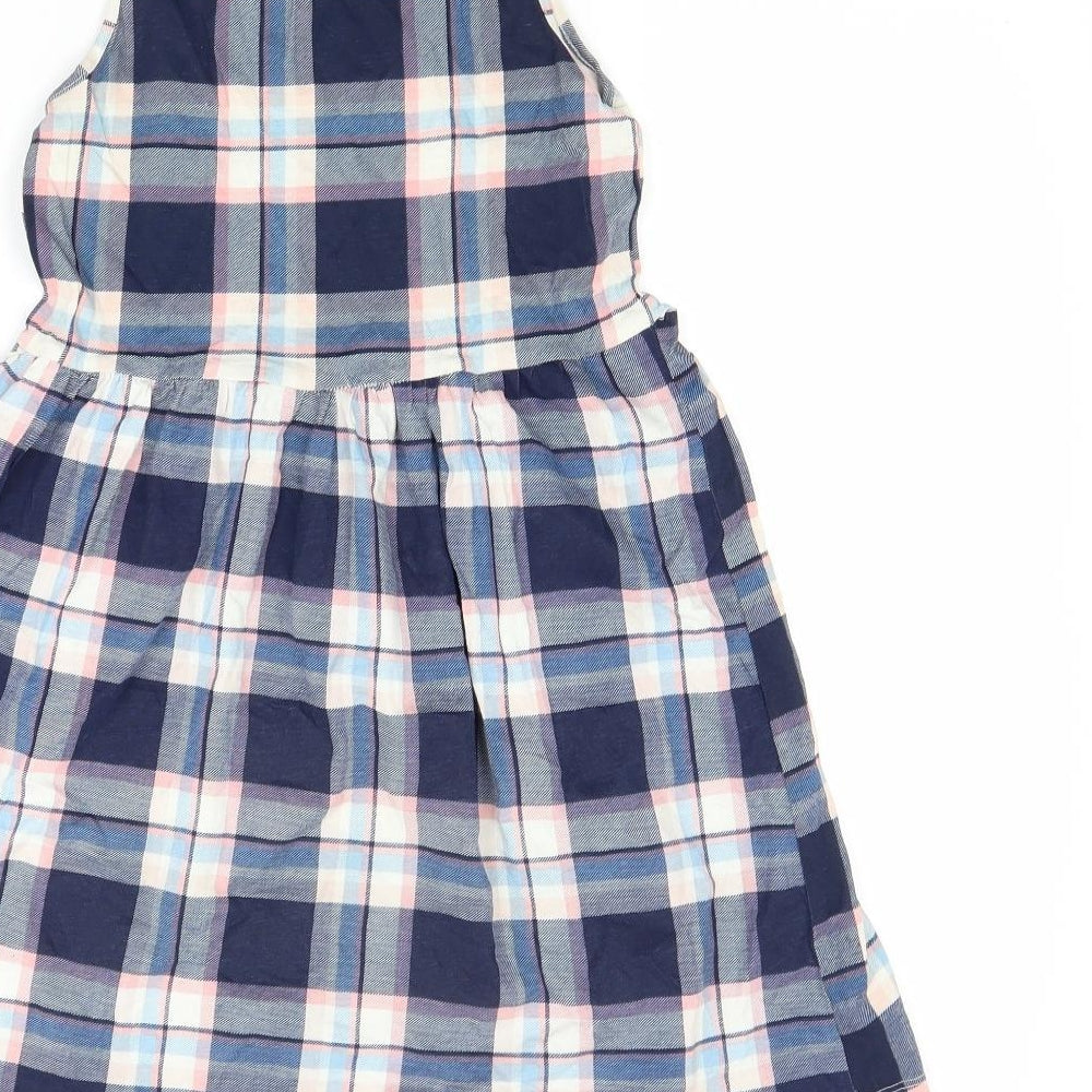 H&M Girls Blue Check  A-Line  Size 9-10 Years