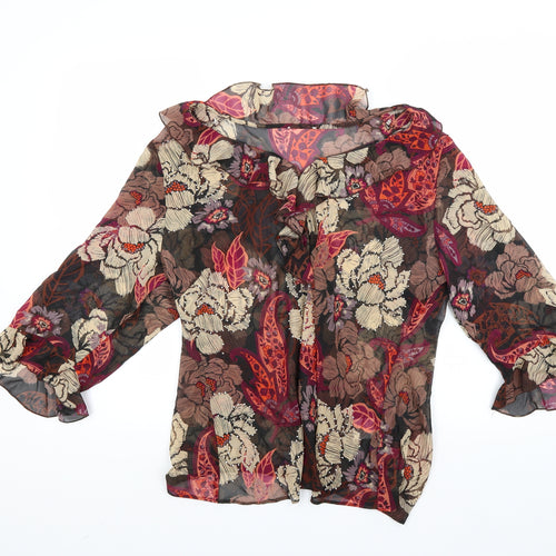 Preworn Womens Multicoloured Floral  Basic Blouse Size 20