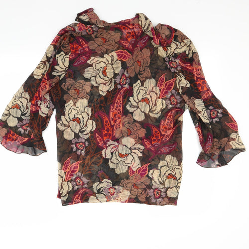Preworn Womens Multicoloured Floral  Basic Blouse Size 20