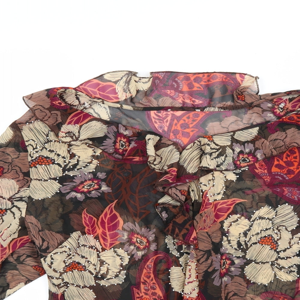 Preworn Womens Multicoloured Floral  Basic Blouse Size 20