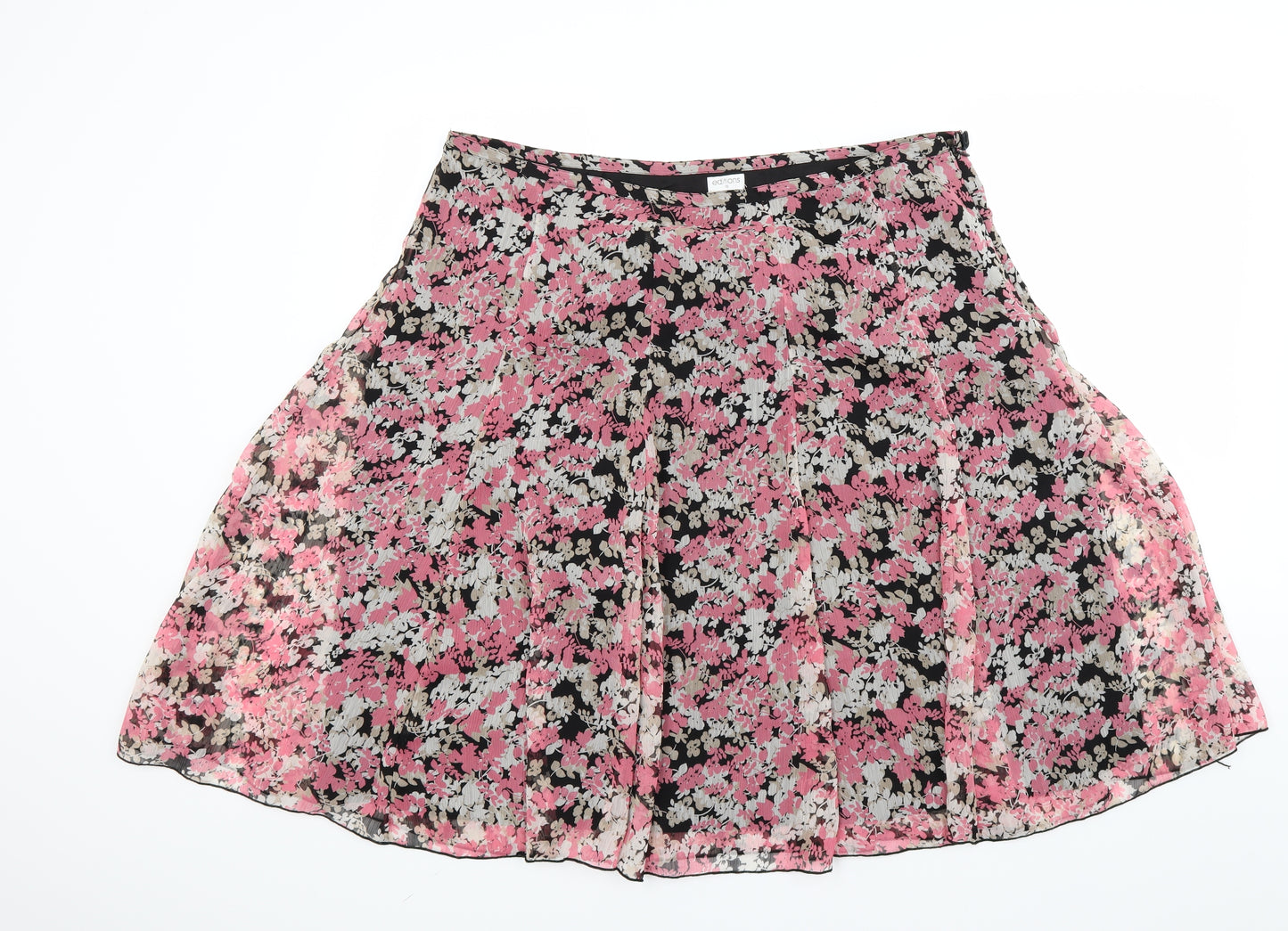 editions Womens Pink Floral  Flare Skirt Size 18