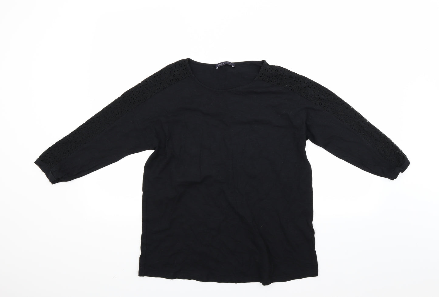 Marks and Spencer Womens Black   Basic Blouse Size 16