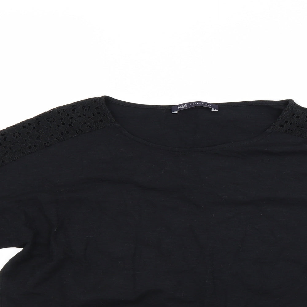 Marks and Spencer Womens Black   Basic Blouse Size 16