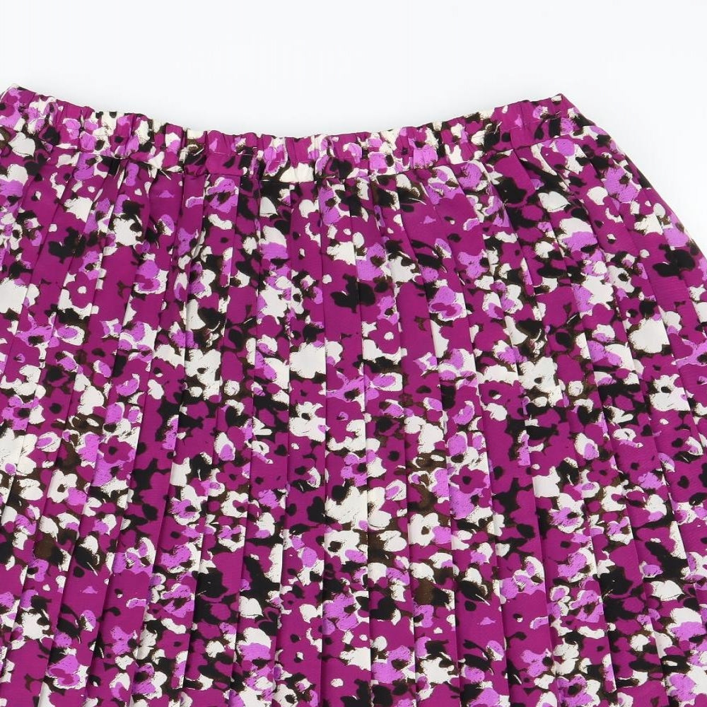 BM Womens Purple Floral  Flare Set Size XL