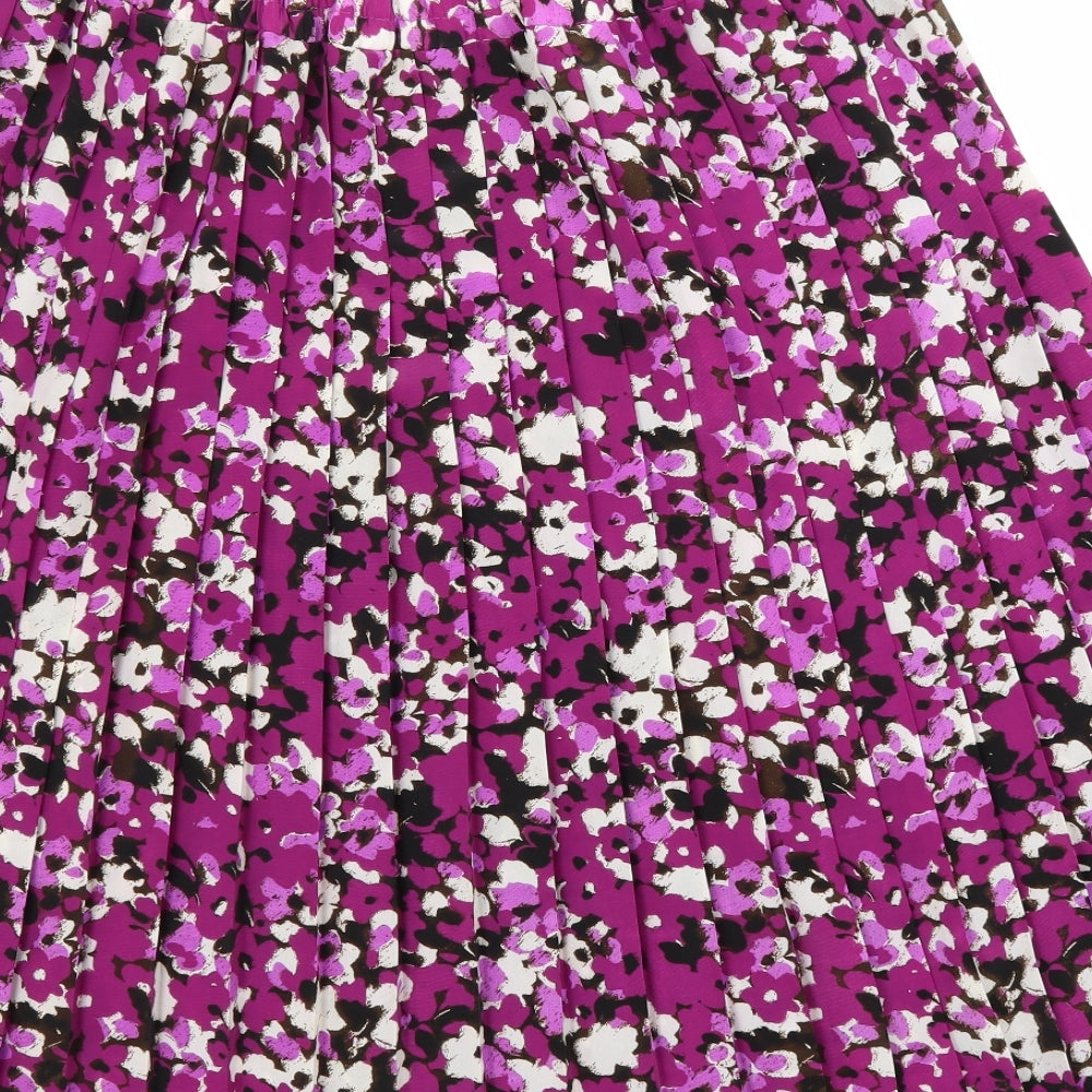 BM Womens Purple Floral  Flare Set Size XL