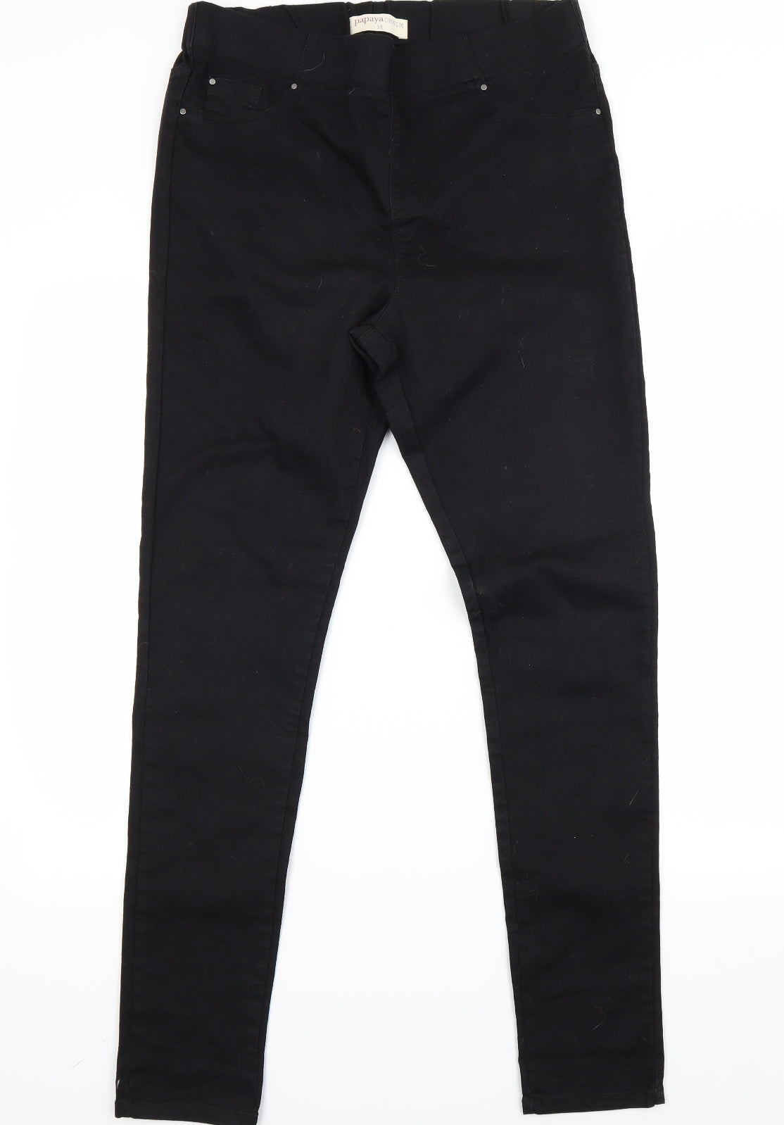 Papaya Womens Black   Jegging Jeans Size 14 L30 in