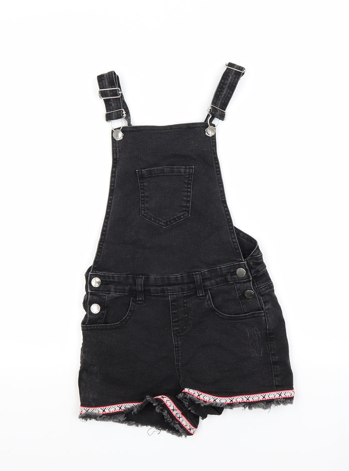 Primark Girls Black  Denim Shorts One-Piece Size 10 Years