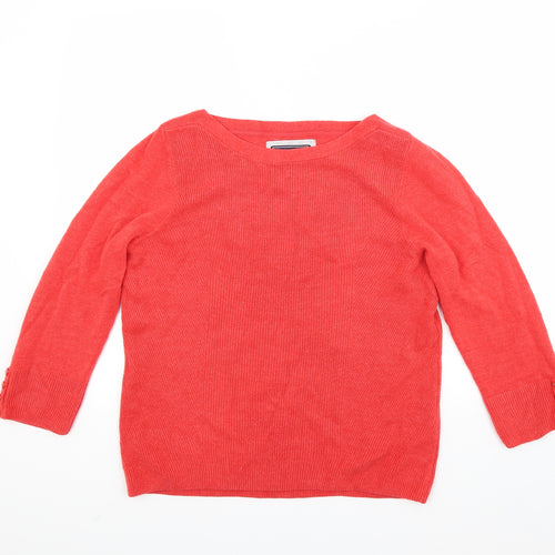 Maine Womens Red   Pullover Jumper Size 16