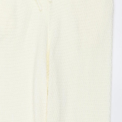 stretch Womens Ivory Solid   Lounge Pants Size L