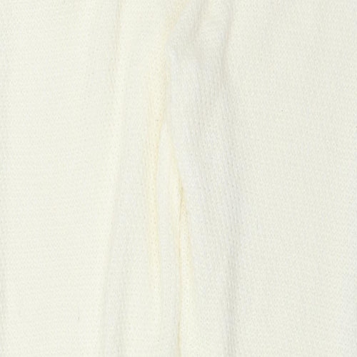 stretch Womens Ivory Solid   Lounge Pants Size L