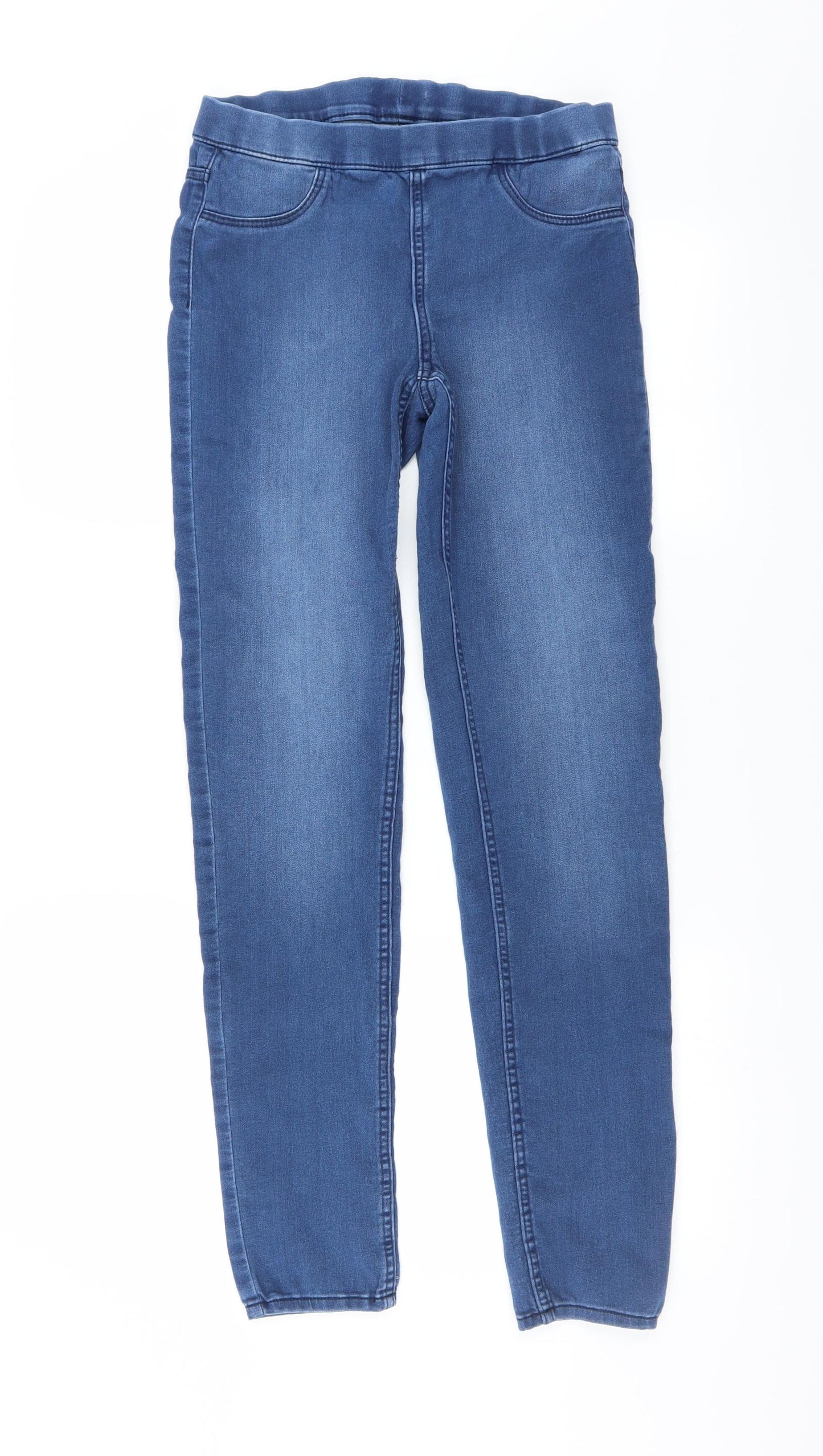 H&M Womens Blue   Jegging Trousers Size 10 L30 in