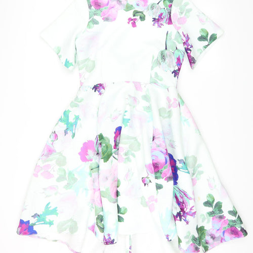 Closet Womens Green Floral  Fit & Flare  Size 14