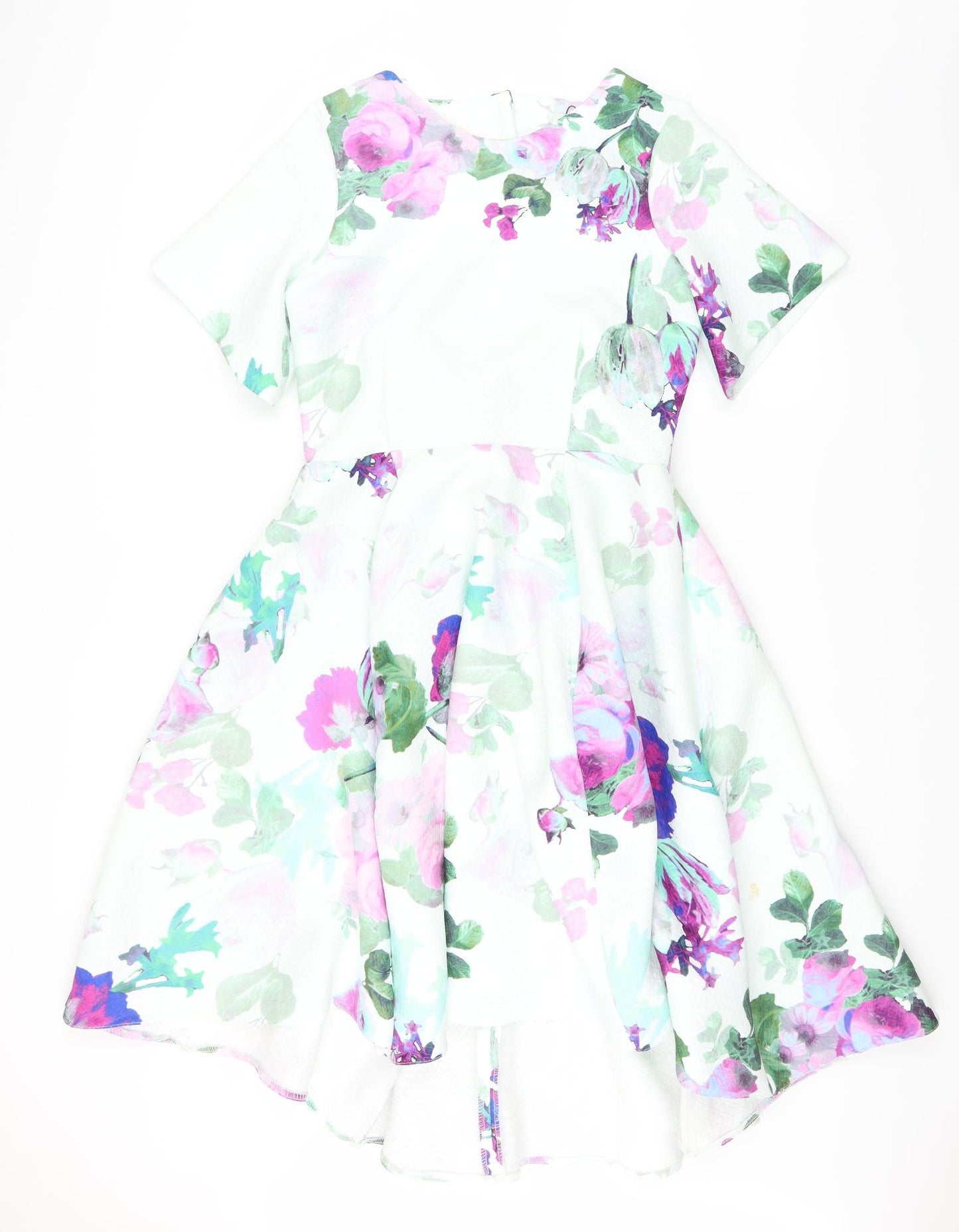 Closet Womens Green Floral  Fit & Flare  Size 14