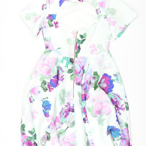 Closet Womens Green Floral  Fit & Flare  Size 14
