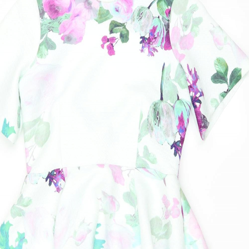 Closet Womens Green Floral  Fit & Flare  Size 14