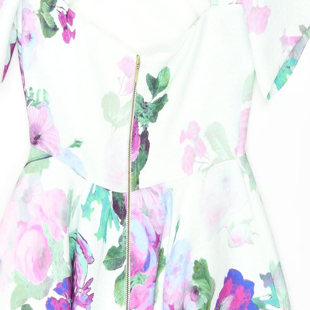 Closet Womens Green Floral  Fit & Flare  Size 14