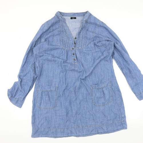 F&F Womens Blue  Denim Shirt Dress  Size 18