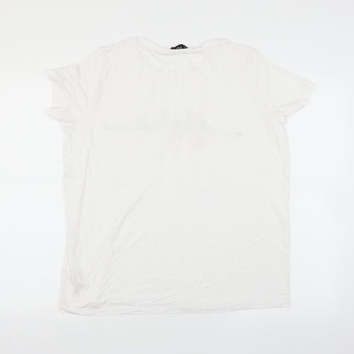 F&F Womens White   Basic T-Shirt Size 16  - aloha
