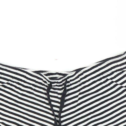 George Womens Black Striped  Hot Pants Shorts Size 16