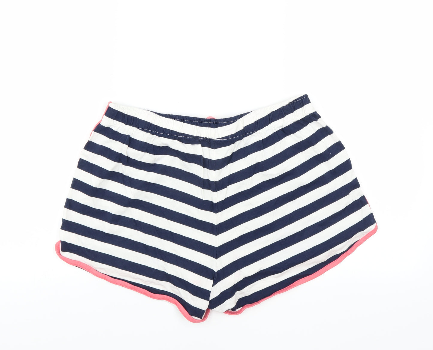 George Womens Blue Striped  Hot Pants Shorts Size 16