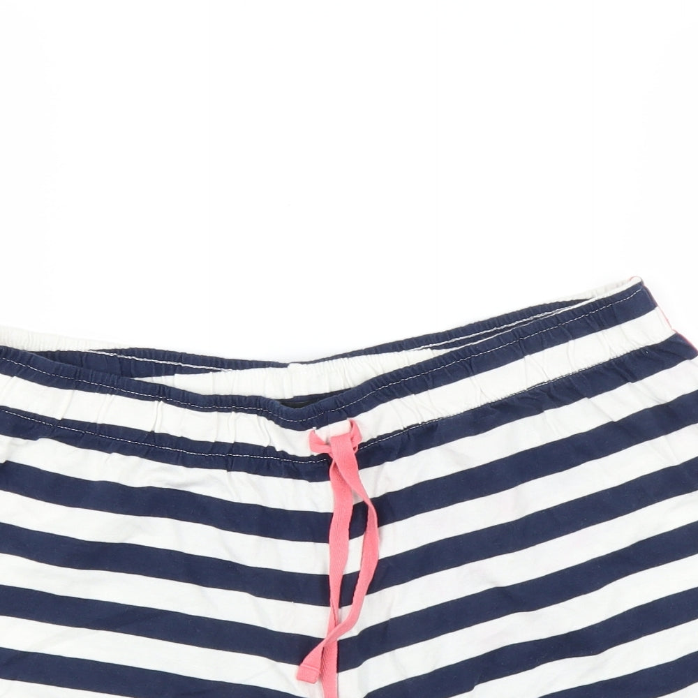 George Womens Blue Striped  Hot Pants Shorts Size 16