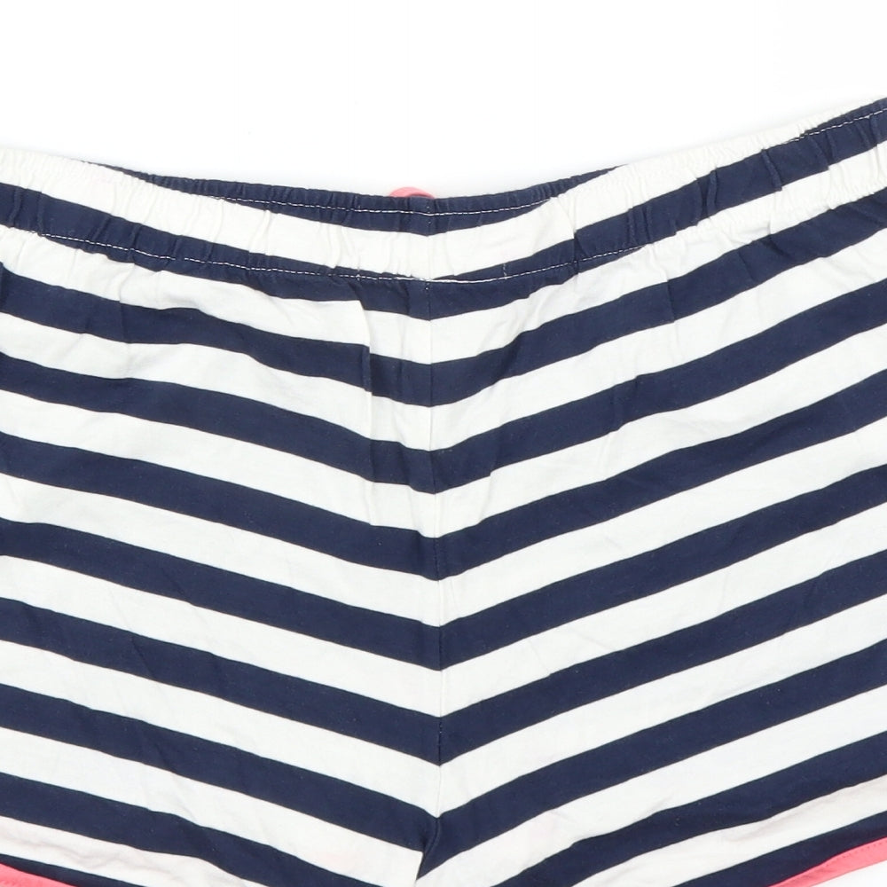 George Womens Blue Striped  Hot Pants Shorts Size 16