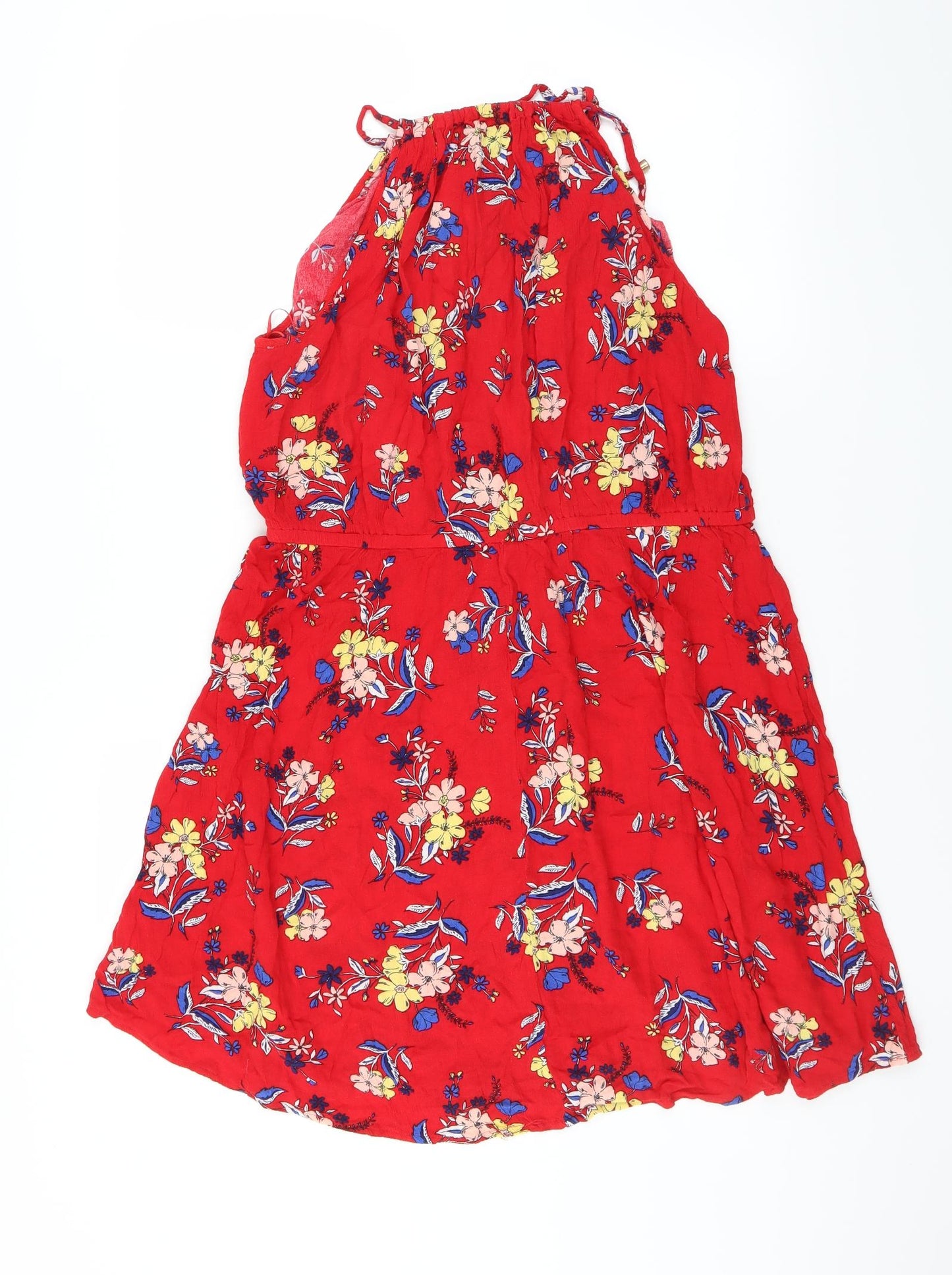 F&F Womens Red Floral  Fit & Flare  Size 16