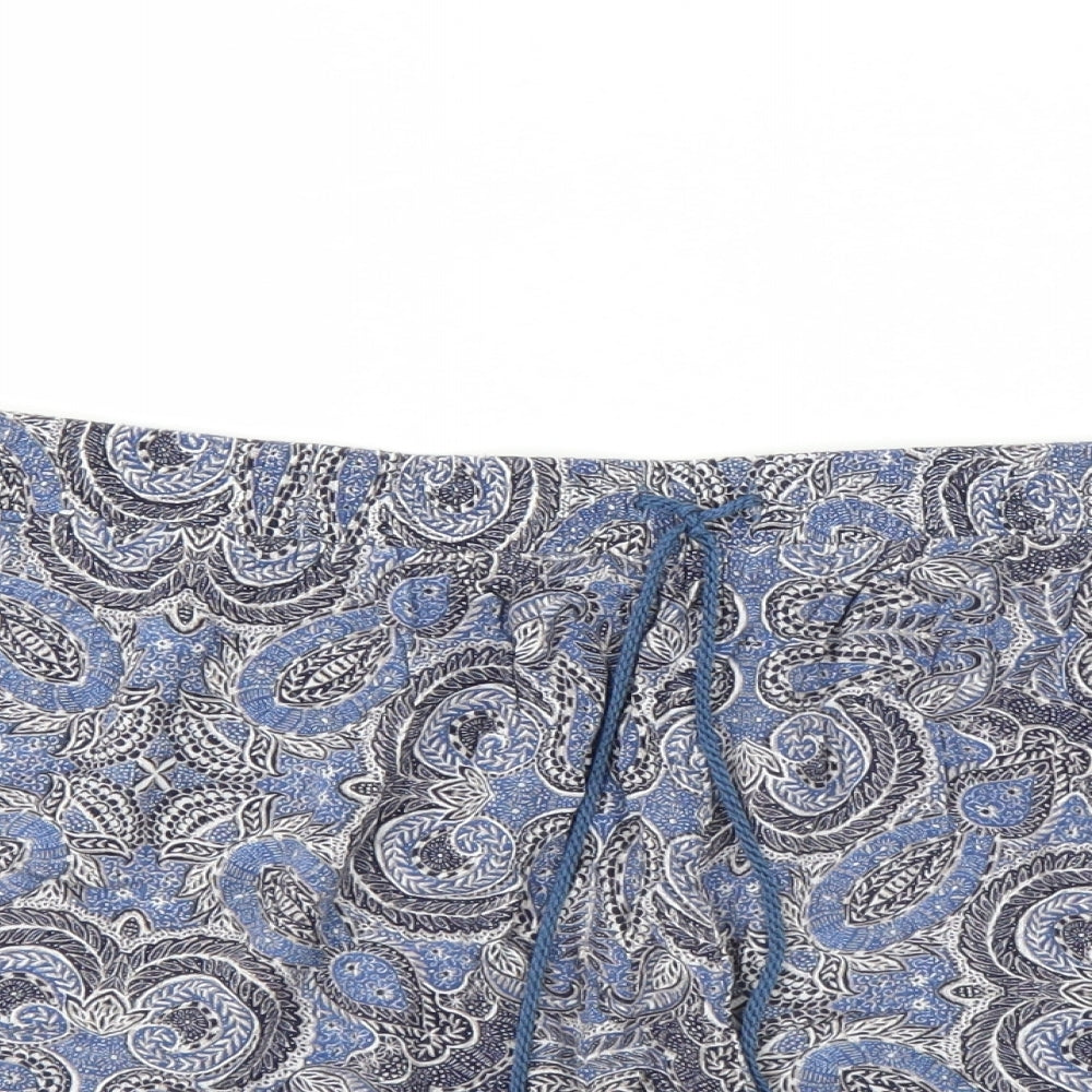 Matalan Womens Blue Paisley  Hot Pants Shorts Size 18