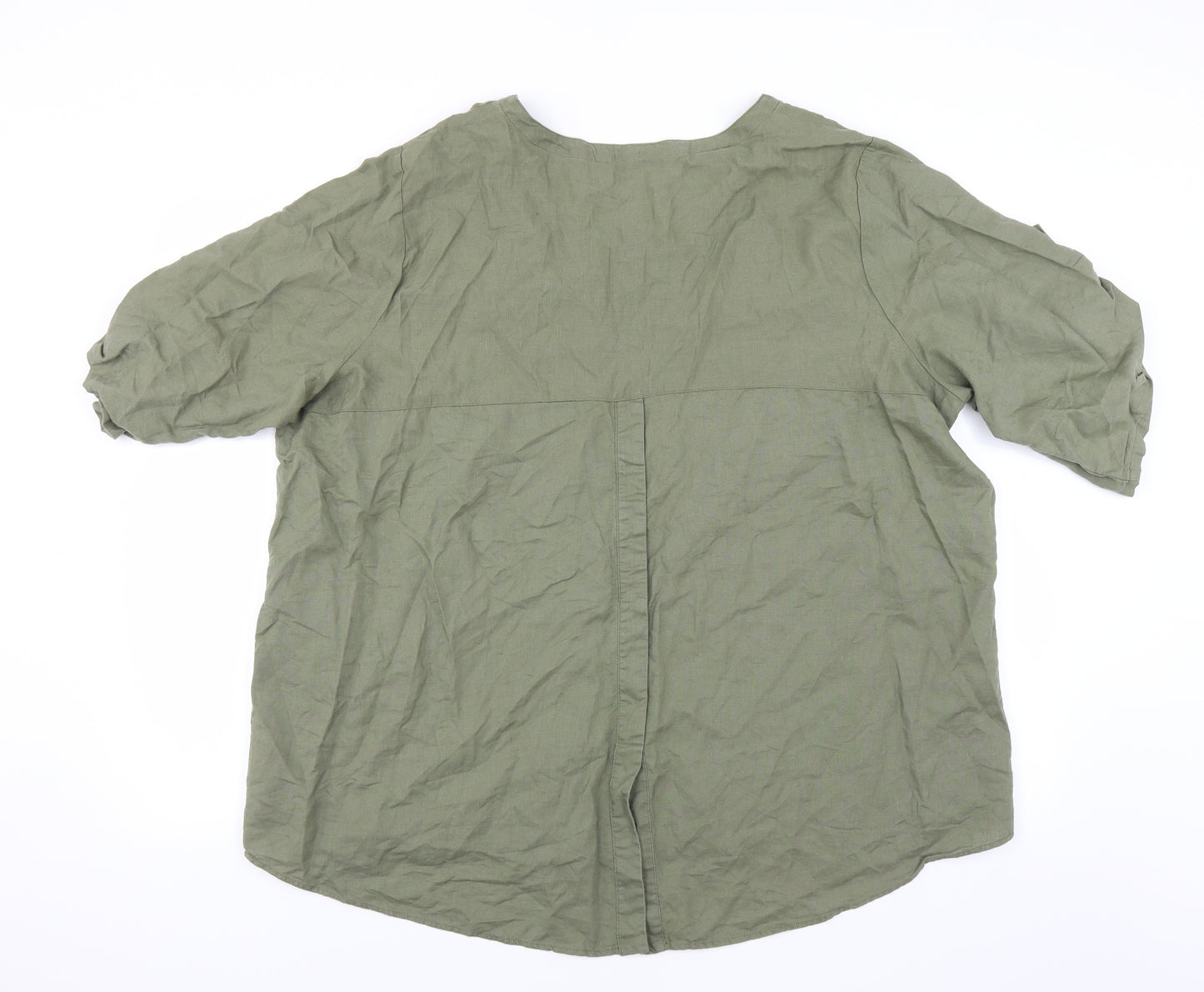 Ellen Tracy Womens Green   Basic Blouse Size 2XL