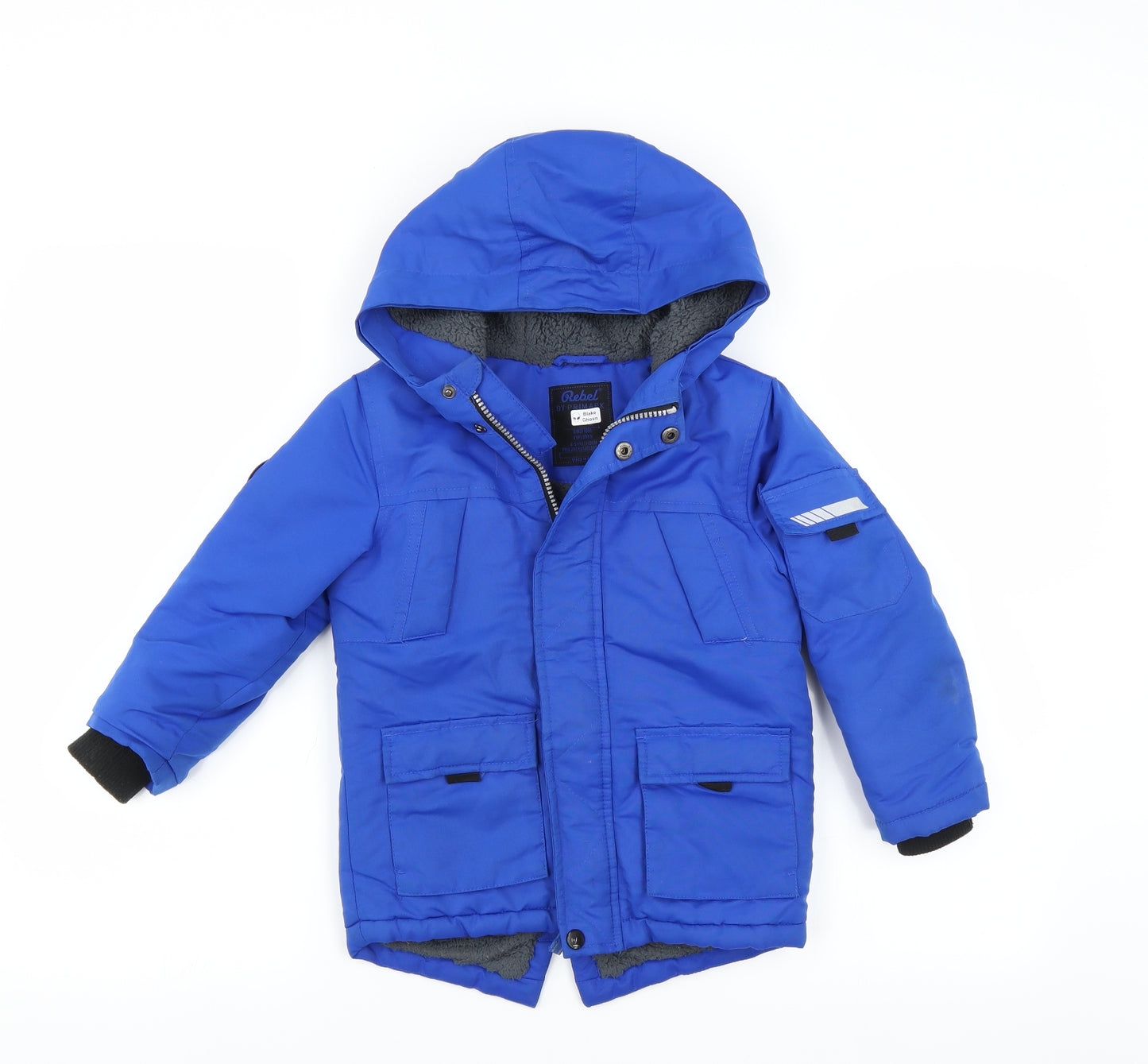 Primark Boys Blue   Jacket Coat Size 4-5 Years  - Fleece Lined