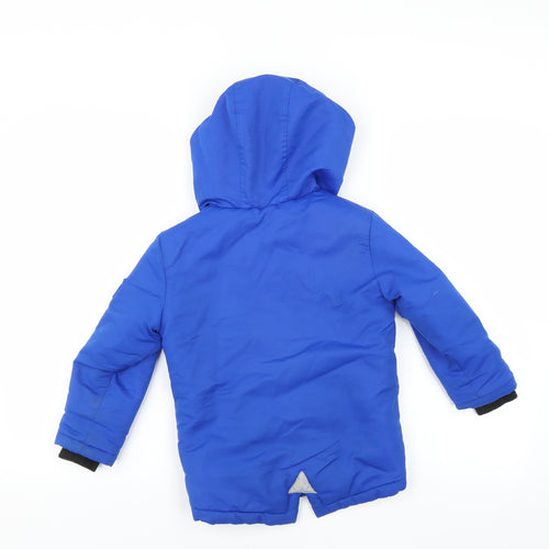 Primark Boys Blue   Jacket Coat Size 4-5 Years  - Fleece Lined