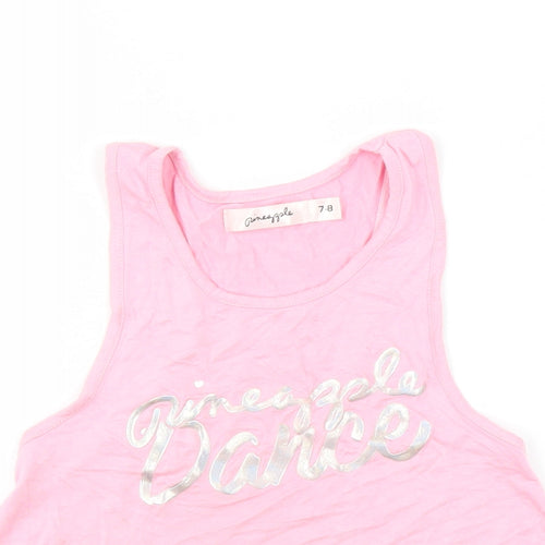 Pineapple Girls Pink   Basic Tank Size 7-8 Years