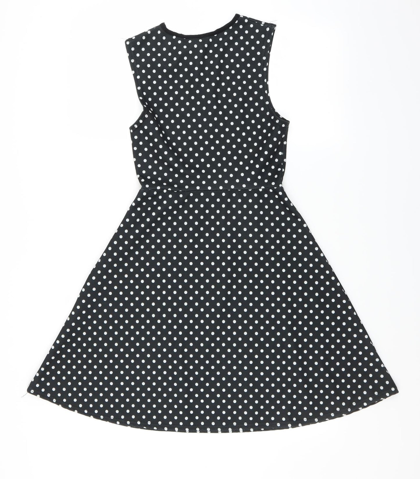 One Touch Womens Black Polka Dot  Skater Dress  Size 8