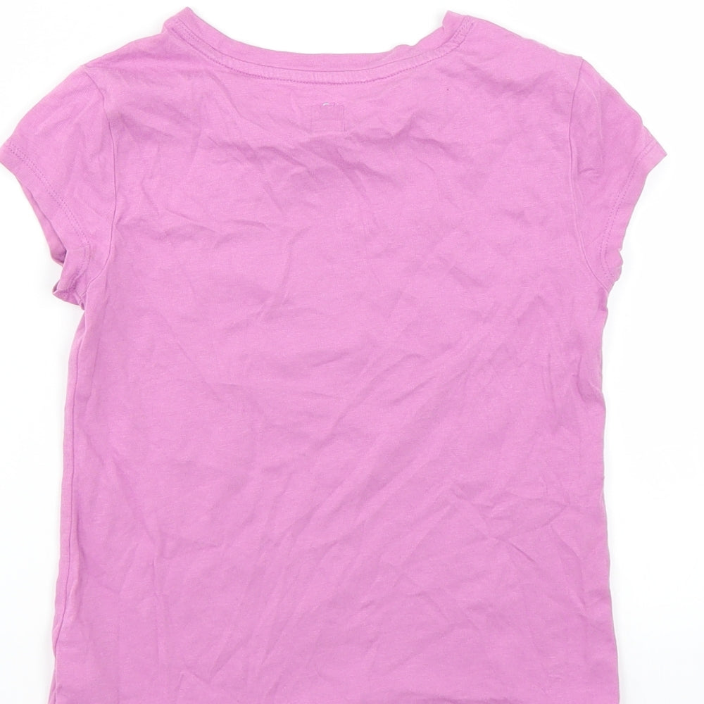 Gap Girls Purple   Basic T-Shirt Size 6-7 Years  - more kindness